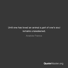 We're on a mission of turning inspiring quotes into beautiful wallpapers. Until One Has Loved An Animal A Part Of One S Soul Remains Unawakened Anatole France