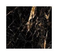 Black & Gold Marble Effect 60cm x 60cm Wall & Floor Tile