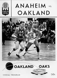 On October 13, 1967 The first American Basketball Association game was  played with the Oakland Oaks beating the Anaheim Amigos 134-129 at  Oakland–Alameda County Coliseum. The Oaks backcourt of Andy Anderson and