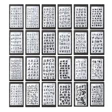 They are approximately 1 inch tall,. For Sale Online Pengxiaomei 24 Sheets Letter Number Stencils 4 7 Inch Alphabet Stencil For Bullet Journal Stencils Diy Scrapbooking Painting Drawing Craft Kitchen Home Creative Products Kingpneus Com