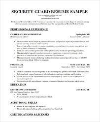 Security Guard Resumes 10 Free Word Pdf Format Download Free Premium Templates