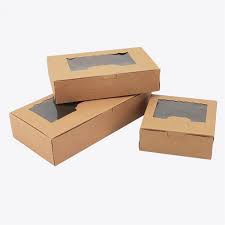 Caja para transporte 2 botellas con ventanas. Papel Kraft Para Hornear Alimentos Caja De Carton Kraft Con Ventana Transparente Caja De Embalaje De Regalo De Galletas Caja De Papel De Embalaje De Torta De Macaron Mooncake Envoltorios Y Bolsas De