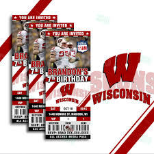 2 5 X 6 Wisconsin Badgers Ticket Style Sports Party