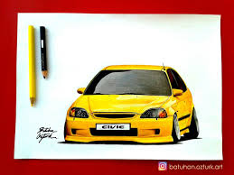 Ezginur Ozen Adli Kullanicinin Araba Cizimleri Panosundaki Pin Honda Civic Araba Honda