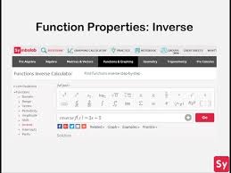 Function Properties Inverse Youtube