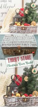 Thrift Store Painted Christmas Decor Basket Christmas Diy Diy Christmas Baskets Christmas Baskets
