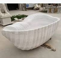 [Hot Item] Custom Marble Buthtub White Natural Stone Freestanding Bath Tub  Home Decor