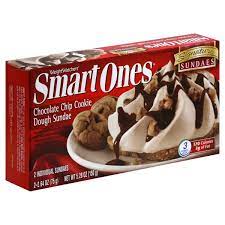 Smart ones frozen foods include options for breakfast, lunch or dinner, snacks and desserts 1. Weight Watchers Smart Ones Dessert Sundae Chocolate Chip Cookie Dough 2