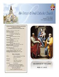 Click below to read the latest bulletins of our linked parishes. May 17 2015 Saint Peter And Paul Catholic Church