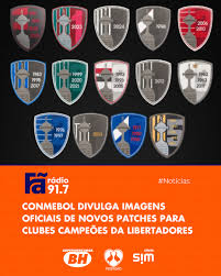 A Conmebol divulgou oficialmente as imagens dos novos patches destinados aos clubes campe&otilde;es da Copa Libertadores. A novidade ser&aacute; utilizada a partir das oitavas de final da competi&ccedil;&atilde;o. Na edi&ccedil;&atilde;o atual, Cruzeiro,