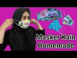 Masker Kain Simple How To Sew Face Mask Maskerkain Facemask Youtube Kain Perca Dasar Dasar Menjahit Pola Pakaian Dalam