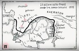 Die Front Des Gebirgskrieges Zwischen Osterreich Ungarn Und Italien Im Ersten Weltkrieg Verlief Zwischen 1915 Und 1917 Vom Erster Weltkrieg Kartographie Ungarn