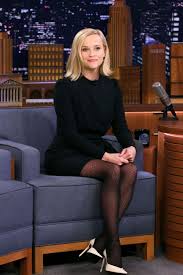 Shiny lycra helen blue pantyhose. Reese Witherspoon At Tonight Show Starring Jimmy Fallon 10 29 2019 Hawtcelebs