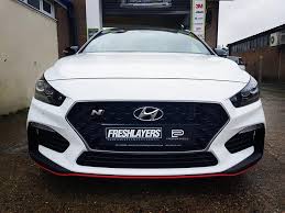 Hyundai I30n Performance Polar White Gloss Black Roof Wrap