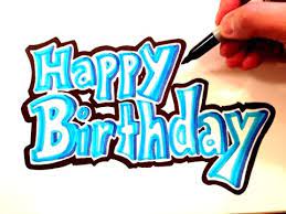 Taken off the wall and to the computer screen, these graffiti fonts represent true street art. How To Draw Happy Birthday In Blue Youtube