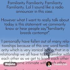 Familiarity Familiarity Familiarity Familiarity L English Love