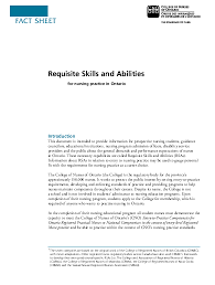 Pdf Fact Sheet Requisite Skills And Abilities Kath Tobias