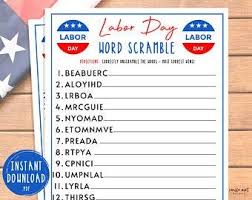 Labor Day Scattegories Game Labor Day Printable Games Etsy In 2020 Scramble Game Election Night Party Printable Games