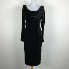 Whistles London Dress Size 4 Uk Size 8 Black Velvet Cocktail Sheath Long Sleeve Whistles Cocktaildre London Dresses Black Velvet Cocktail Womens Sheath Dress