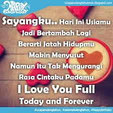 We did not find results for: Ucapan Ulang Tahun Sayangku Hari Ini Usiamu Jadi Bertambah Lagi Berarti Jatah Hidupmu Makin Ulang Tahun Selamat Ulang Tahun Suami Romantis