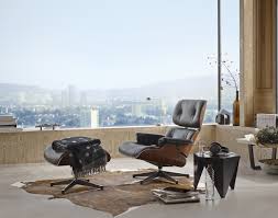 Eames chairs — from the cozy lounger to the sleek molded armchair —are still widely sought after today, and are continually referenced by contemporary designers. Eames Lounge Chair Vitrapoint Dusseldorf
