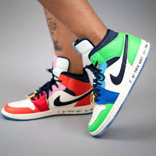Melody Ehsani X Air Jordan 1 Mid Fearless On Feet Nike Fashion Shoes Jordan Shoes Girls Nike Air Shoes