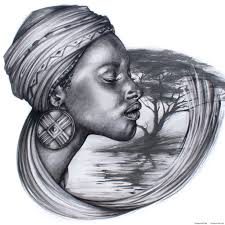 Artwork African Art Black And White Mother Africa By Benjaminart On Deviantart Africa Tattoos African Drawings Black Love Art