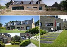 Renovation Contemporaine D Une Longere Bretonne Jardin Traditionnel Et Structures Contempor Maison D Architecture Renovation Maison Renovation Maison Ancienne