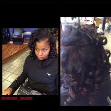 Natural Hair Silk Press With Curls By Cleveland Ohio Hairstylist Tiombe Sewunique Creations Silk Press Natural Hair Natural Hair Styles Natural Hair Silk