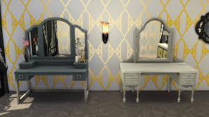 The most common glam makeup vanity material is plastic. The Sims 4 Vintage Glamour The Vanity Table Globe Bar