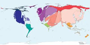 United kingdom on a world wall map: Unchanging Politics Of Climate Change Worldmapper