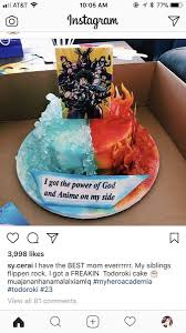 Birthday Cake For My Hero Pin By Kaneko Shira On Todoroki In 2020 Anime Cake Amazing Cakes My Hero