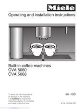 Descale the machine more frequently in areas with very hard water. Miele Cva 5068 Manuals Manualslib