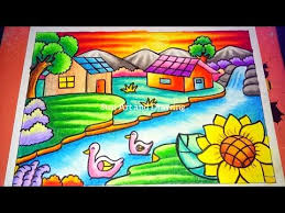 Bunga, binatang, pemandangan, buah, tersedia saya menggambar sendiri banyak gambar buah, gambar bunga, gambar pemandangan, gambar rumah, gambar binatang sebagai contoh belajar. Cara Mewarnai Gambar Pantai Dengan Crayon Download Kumpulan Gambar