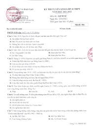 Xem và tra cứu điểm thi vào lớp 10 2021 các trường thpt tại hà nội miễn phí và chính thời gian công bố điểm thi, điểm chuẩn vào lớp 10 hà nội năm 2021. Thang Ä'iá»ƒm Va Ä'ap An Chinh Thá»©c Ä'á» Thi Lá»‹ch Sá»­ Vao Lá»›p 10 á»Ÿ Ha Ná»™i