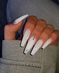Coffin nail designs are also called as the dancer's nails, have a precise shape and are very popular among women who prefer longer nails. 110 Awesome Marble Coffin Nail Designs 12 Telorecipe212 Com Long Acrylic Nails Coffin Best Acrylic Nails Nails Design With Rhinestones