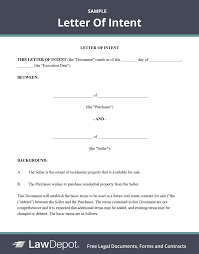 Free Letter Of Intent Create Download And Print Lawdepot Us