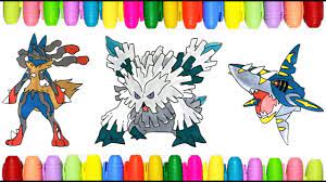 Search through 623,989 free printable colorings at getcolorings. Mega Pokemon Coloring Pages Mega Lucario Abomasnow And Sharpedo Youtube