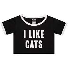Cats Ringer Tee Crop Top T Shirt Womens Girl Funny Fun Tumblr Hipster Swag Grunge Kale Goth New Retr Cat Tee Shirts Colorful Crop Tops Hipster Tops