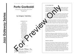 Porto Garibaldi By Gregory Yasinitsky J W Pepper Sheet Music
