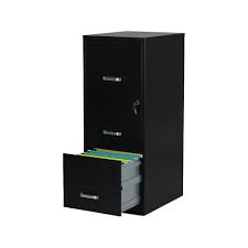 Each drawer is mounted on heavy duty ball slides. Staples 3 Drawer Vertical File Cabinet Locking Letter Black 18 D 52151 17438 29404174384 Ebay