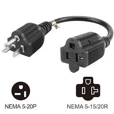 1 Foot Nema 5 20p Extension Cord 12awg Nema 5 20p To 5 20r Extension Power Cable 20amp T Blade Male To Female Cable Nema 5 20p To 5 15 20r Comb