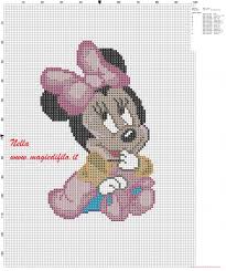 Baby Minnie Mouse With Dress And Shoes Free Cross Stitch
