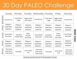 30 Day Paleo Challenge Diary Of A Fit Mommy 30 Day Paleo Challenge Paleo Challenge Free Meal Planning Printables