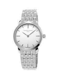 Die unruh treibt, gemeinsam mit der spiralfeder und zahnrädern, eine uhr an und wird gern auch als ihr herz betrachtet. Get Frederique Constant Slimline Mid Size Fc 200s1s36b3 For 725 00 Now