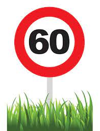 Verkeersbord 60 Jaar Tuin 36cm Feestbazaar Nl