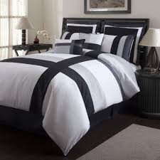Bedroom Contemporary White Bedspread And Comforter Design With Amazing Black Bed Frame On Combined Comfortable Bla Masculine Bedroom Design Home Comforter Sets