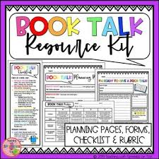 Student Led Book Talks Are A Great Way For Students To Share Books They Love With The Class While Also Practicin Book Talk Book Talk Rubric Presentation Skills