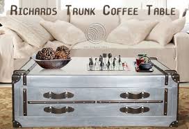 Trunk coffee tables can be found in a few different types of materials, including metal, wood and leather. The Humble Tree On Twitter Richards Trunk Coffee Table Thehumbletree Furniture Decor Buy Now Https T Co Eedtw5jsdw Https T Co Kjbzatwkcf