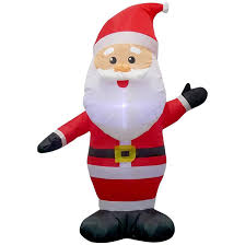 How to anchor inflatable decorations on roof. Holiday Living Gemmy Inflatable Santa Claus Polyester 117163 Rona